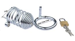 Chastity Devices Brand new stainless steel male chastity device belt cage fetishism lock 002 A345