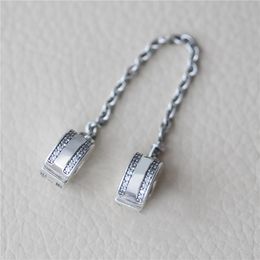 Classic Charm Safety Chain 925 sterling silver with CZ diamond for Pandora high quality silicone safety chain with original box