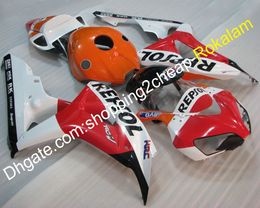 Cowlings Kit For Honda CBR1000RR CBR1000 1000RR CBR 1000 RR 2006 2007 06 07 Red Orange White Black Fairing (Injection molding)
