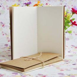 Blank Page Notepads Kraft Notebook Solid Color for Students School Children Writing Books