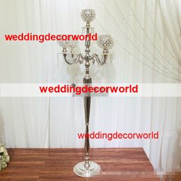 new tall candle holder crystal candelabra glass candle holder party decoration wedding Centrepieces glass candle holders for walkway pillar