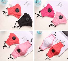 Face mask add 2pcs filters with breath valve ajustable PM2.5 Mask Activated carbon Unisex Washable Reusable Masks B