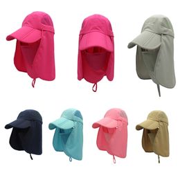 Multi Function Outdoor Sport Visor Hats UV Protection Face Neck Cover Fishing Sun Protcet Flap Cap