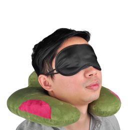 (in stock) Black Eye Mask Polyester Sponge Shade Nap Cover Blindfold Mask for Sleeping Travel Soft Polyester Masks 4 Layer free DHL