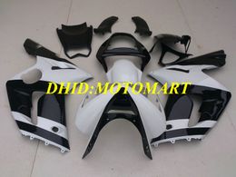 Injection mold Fairing kit for KAWASAKI NINJA ZX 6R 03 04 ZX-636 600CC ZX6R 636 2003 2004 White black Fairing kit ZX24