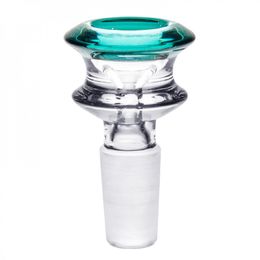 New Colourful Handmade Pyrex Glass 14MM 18MM Male Interface Joint Portable Bong Waterpipe Handpipe Smoking Bowl Oil Rigs Container DHL