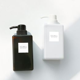 Liquid Soap Dispenser 450ML 250ML Travel Square Foam Dispenser Shower Gel Body Wash Shampoo Pump Bottle