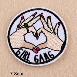 Beautiful Finger Punk Iron On Patch Clothes Patch For Clothing Women Embroidered Patch Clothes Stickers