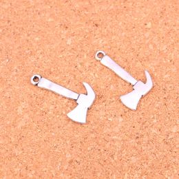 82pcs Charms fire axe Axe Antique Silver Plated Pendants Making DIY Handmade Tibetan Silver Jewellery 26*15mm