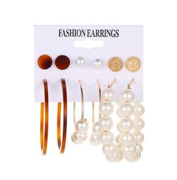 -2020 orecchini acrilici Moda Bohemian Tassel Set per le donne grande rotonda della perla del cuore Orecchini per gioielli da sposa