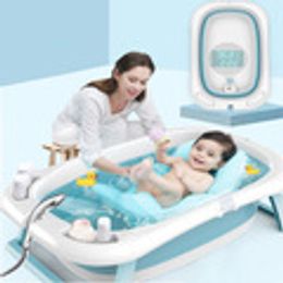 1 38m Large Bathtub Adult Childrens Folding Tub Massage Adult Bath Barrel Steaming Dual-use Baby Tub Home Spa Home Sauna 2size253D