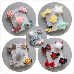 5 pcs/set Pet Dog Hair Clips Hairpins Bow Flower Kitten Puppy Grooming Supplies Small Dog Teddy Chihuahua Head Jewellery