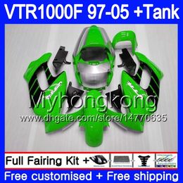 Body For HONDA VTR1000F SuperHawk 97 98 99 03 04 05 256HM.37 VTR 1000 F 1000F Light green VTR1000 F 1997 1998 1999 2003 2004 2005 Fairing