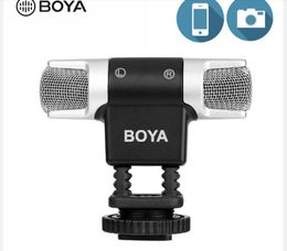 BOYA BY-MM3 Dual Head Stereo Video Record Microphone for DSLR Camera Smartphone Osmo Pocket Youtube Vlogging Mic for iP Android DSLR Gimbal