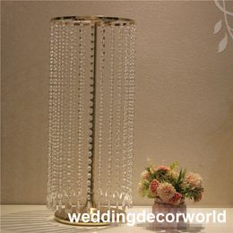 New style best selling cheap price tall wedding gold candelabra centerpiece on sale decor0872