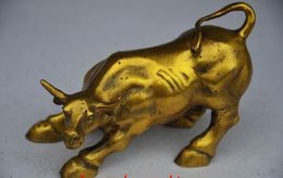 DECORATION CHINESE BRASS HANDMADE STATUES--CATTLE