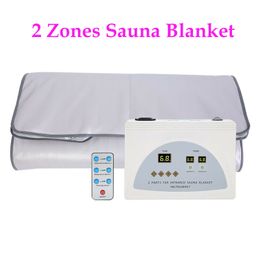 HOT!INFRARED SAUNA BLANKET 2 ZONE FIR FAR SLIMMING heating SPA Therapy WEIGHT LOSS PORTABLE DETOX Beauty Equipment Ray Heat NEW