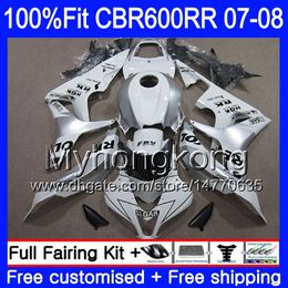 Repsol White new Injection For HONDA CBR600 RR 07 08 CBR 600F5 600 RR F5 07 08 283HM.56 CBR600F5 CBR 600RR CBR600RR 2007 2008 Fairing kits