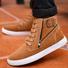 Ankle boots men Buckle Zipper Designer Martin boots Synthetic Damping Comfortable Boy boots 2019 News