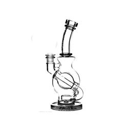 Hitman thick double facebook hot ball Glass Water Pipes Global Base Vortex Recycler Oil Rigs Smoking Pipe matrix perc ball rigs Glass Bongs