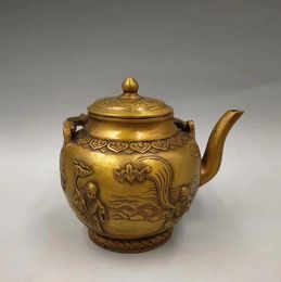 Antique antique old brass and lotus er teapot lifter pot decoration stock home accessories decoration wholesale