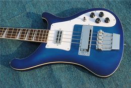 High quality electric guitar, Ricken 4003-4 strings bass guitar,Blue paint, free shipping