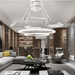 modern chandelier take-off fan creative ceiling fan lamp invisible fan lamp living room dining room bedroom home Pendant Lamps