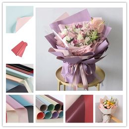 58 * 58cm flowers wrapping paper flower shop bouquet packaging double-sided two-color waterproof paper wedding supplies JXW334