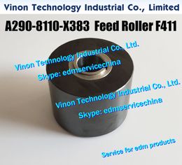 A290-8110-X383 edm Feed Roller (Black Ceramic+SUS) F411 Ø40x12x30mm feed section for Fanuc C A2908110X383,A290.8110.X383 edm Ceramic Roller