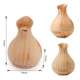 HOT SELLING Aroma Essential Oil Diffuser Ultrasonic Air Humidifier with Wood Grain 7 Color Changing LED Lights for Office Home