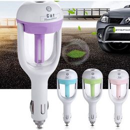 Car Air Humidifier Fresh Refreshing Fragrance Vehicular Essentialh Diffuser Oil Ultrasonic Humidifier Aroma Mist Diffuser 4 Colours HHA90