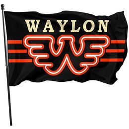Waylon-Jennings- fashion Custom Outdoor Custom Flag, 3x5ft Digital Printing Hanging Flying , National All Country, Free Shipping