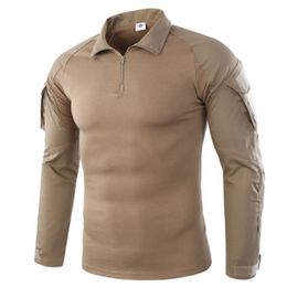 Мужская футболка с длинным рукавом, охота мужской камуфляж футболки армии боевые тактические тройники военные футболки одежда WHFE-022-2
