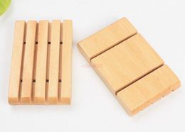 200pcs Natural Wooden Soap Tray Holder Soap Rack Plate Box Container Wooden Soap Dish Bathroom Accessories