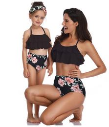 parent child swiwear swimsuit bikini suit split kids women girls children sexy yakuda flexible stylish leopard print bikini suit sets