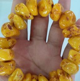 bracelet natural Poland chicken oil yellow old with Beeswax Amber Bracelet