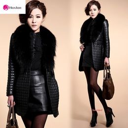 New Fashion Women Leather Jacket Plus Size Coat Women Faux fur jacket Fashion Brand Coats,Woman Long Overcoat