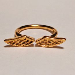 Wholesale Adjustable Angel Wings Ring Gold Silver Color Rings for Women Fashion Jewelry Gifts