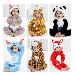 Baby Rompers Autumn Winter new Baby Girls Clothes Flannel cartoon animals Kids Clothes Toddler Jumpsuit boys Rompers