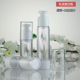 30pcs/lot Empty 15ml 30ml 50ml Airless Bottles transparent Airless Vacuum Pump Lotion Bottle Cosmetic Packagings