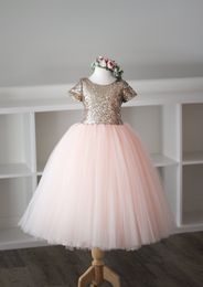 rose gold flower girl dresses uk