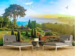 Custom Photo Wall Paper 3D European Style Scenery forest grassland sea TV background wall Large Mural Wallpaper For Bedroom Living Room Wall