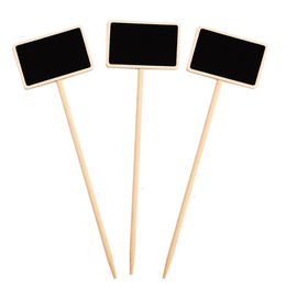 Durable Mini Wooden Chalkboard Creative Blackboard Signs Garden Flowers and Plants Tags House Decorations Fast Shipping QW9965