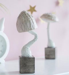 Nordic style wine cabinet decoration ornaments mushroom home accessories opening gift ornaments lucky office ornaments