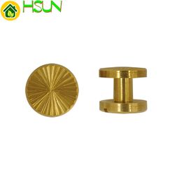 1 pc 5mm Solid Brass Gold Chicago Screw Flat Head Nail Belt Stud Rivet Strap Fastener Assembling Bolt