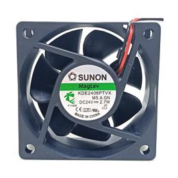 New Original KDE2406PTVX DC24V 2.7W 60x60x25MM 6cm 2Lines Inverter Cooling fan