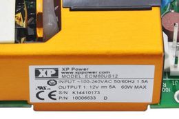 Original XP Power ECM60US12 Switch Power 100-240V 12V 5A 60W 10006633 IT Medical Power Supply Replacement Genuine DC INput POE ECM