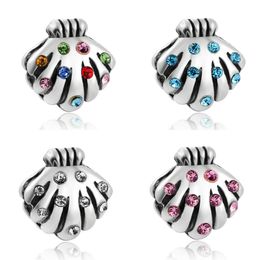 New Colourful conch charms big hole shell charm beads fit for bracelet christmas gift Diy Jewellery Accessories making necklace bangle