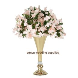 NEW! mental Modern Tall Stand Wedding Centrepiece gold Wedding flower stand senyu0141