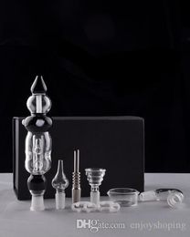 Glass Bong Accessories Set 3.0 Updated Bong Pipe With titanium nail bongs water pipes recycler oil rigs unique bongs